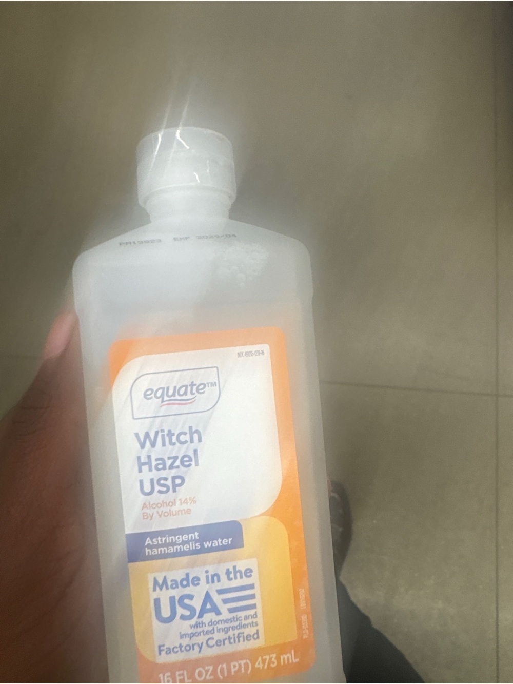 Equate Witch Hazel USP Astringent - Clear/White
